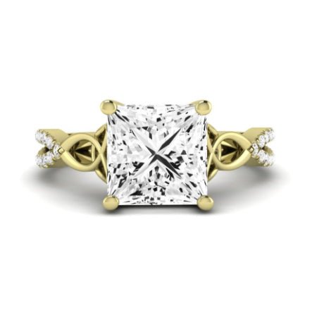 Pavonia Diamond Matching Band Only (does Not Include Engagement Ring)  For Ring With Princess Center yellowgold