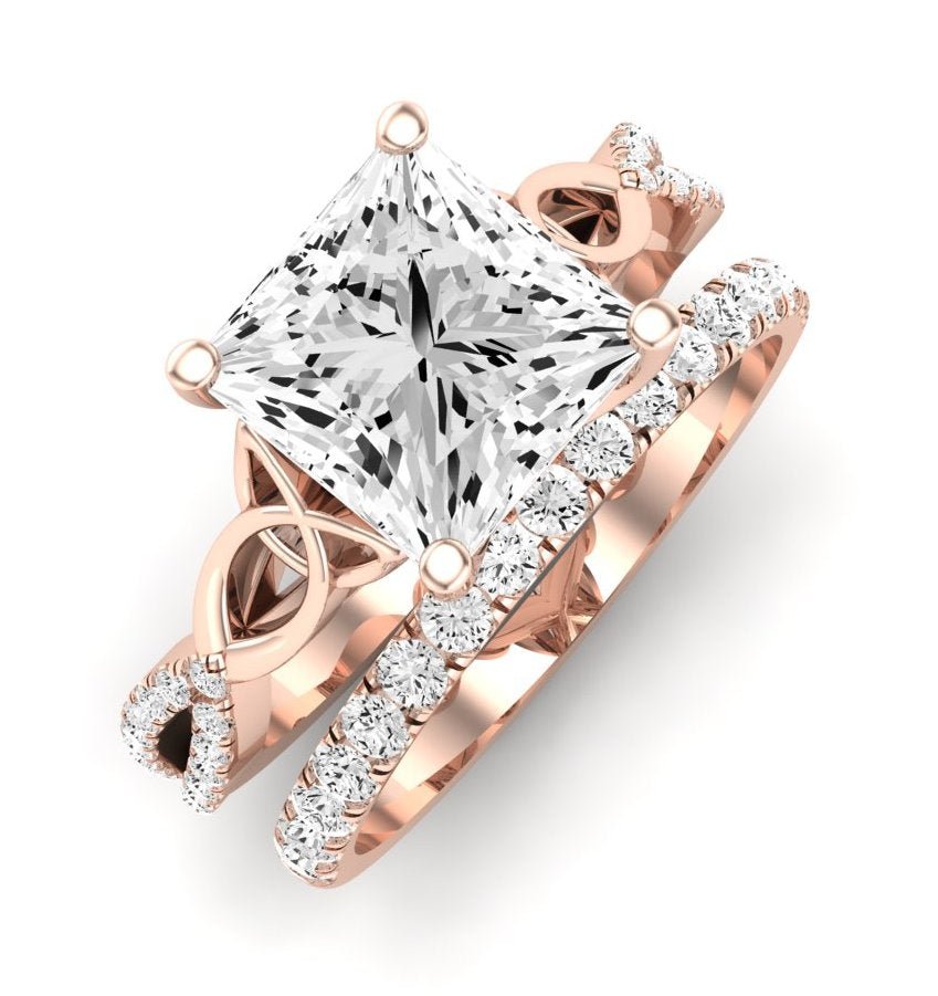 Pavonia Diamond Matching Band Only (does Not Include Engagement Ring)  For Ring With Princess Center rosegold