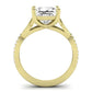 Pavonia Diamond Matching Band Only (does Not Include Engagement Ring)  For Ring With Princess Center yellowgold