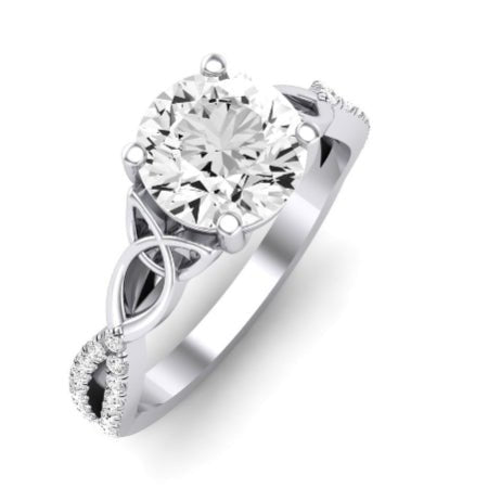 Pavonia Diamond Matching Band Only (does Not Include Engagement Ring)  For Ring With Round Center whitegold