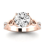 Pavonia Diamond Matching Band Only (does Not Include Engagement Ring)  For Ring With Round Center rosegold
