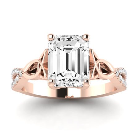 Pavonia Emerald Diamond Bridal Set (Lab Grown Igi Cert) rosegold