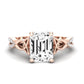 Pavonia Emerald Diamond Engagement Ring (Lab Grown Igi Cert) rosegold