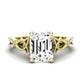 Pavonia Emerald Diamond Engagement Ring (Lab Grown Igi Cert) yellowgold