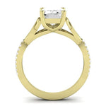 Pavonia Emerald Moissanite Bridal Set yellowgold