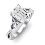 Pavonia Emerald Moissanite Bridal Set whitegold