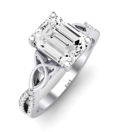 Pavonia Emerald Moissanite Bridal Set whitegold