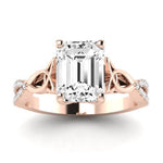 Pavonia Emerald Diamond Bridal Set (Lab Grown Igi Cert) rosegold