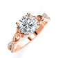 Pavonia Round Diamond Engagement Ring (Lab Grown Igi Cert) rosegold