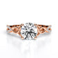 Pavonia Round Diamond Engagement Ring (Lab Grown Igi Cert) rosegold