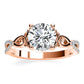 Pavonia Round Diamond Engagement Ring (Lab Grown Igi Cert) rosegold