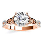 Pavonia Round Diamond Engagement Ring (Lab Grown Igi Cert) rosegold