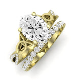 Pavonia Oval Diamond Bridal Set (Lab Grown Igi Cert) yellowgold