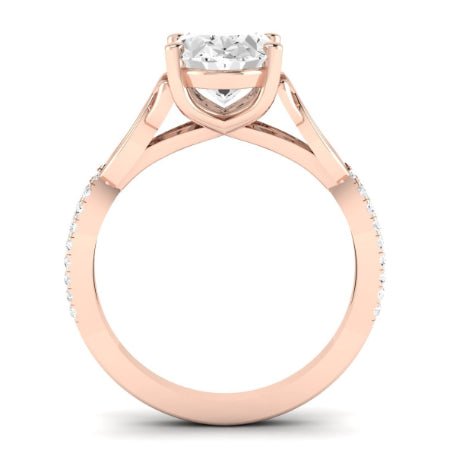 Pavonia Oval Diamond Bridal Set (Lab Grown Igi Cert) rosegold