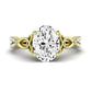 Pavonia Oval Diamond Engagement Ring (Lab Grown Igi Cert) yellowgold