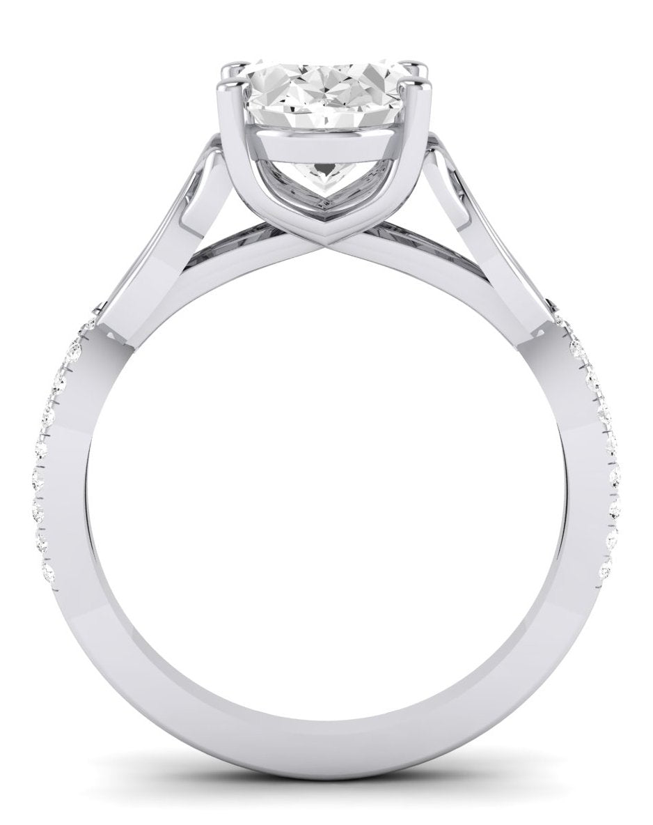 Pavonia Oval Diamond Engagement Ring (Lab Grown Igi Cert) whitegold