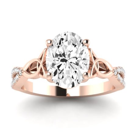 Pavonia Oval Moissanite Bridal Set rosegold