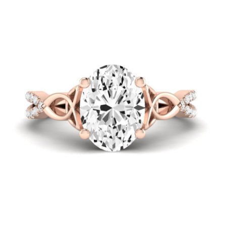 Pavonia Oval Moissanite Bridal Set rosegold