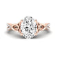 Pavonia Oval Moissanite Bridal Set rosegold