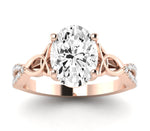 Pavonia Oval Moissanite Engagement Ring rosegold