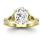 Pavonia Oval Moissanite Engagement Ring yellowgold