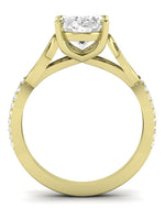 Pavonia Oval Moissanite Engagement Ring yellowgold