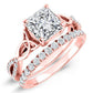 Pavonia Princess Moissanite Bridal Set rosegold