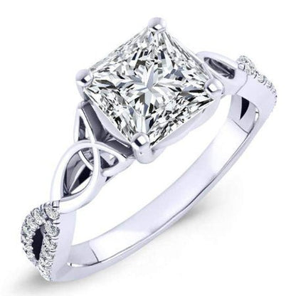 Pavonia Princess Moissanite Engagement Ring whitegold