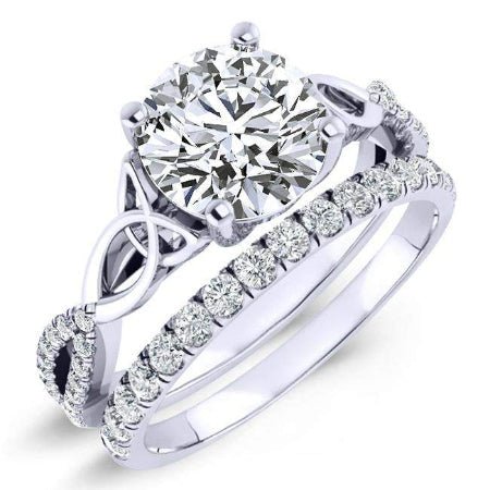 4.00 ct - Pavonia - Round Lab Diamond Bridal Set (IGI Certified)
