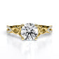 Pavonia Round Diamond Engagement Ring (Lab Grown Igi Cert) yellowgold