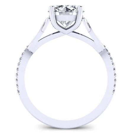 Pavonia Round Moissanite Bridal Set whitegold