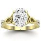 Pavonia Oval Diamond Engagement Ring (Lab Grown Igi Cert) yellowgold