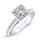 Peony Diamond Matching Band Only (engagement Ring Not Included) For Ring With Princess Center whitegold