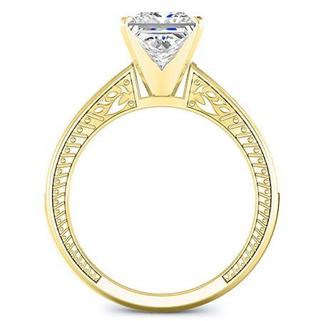 Peony Princess Diamond Engagement Ring (Lab Grown Igi Cert) yellowgold