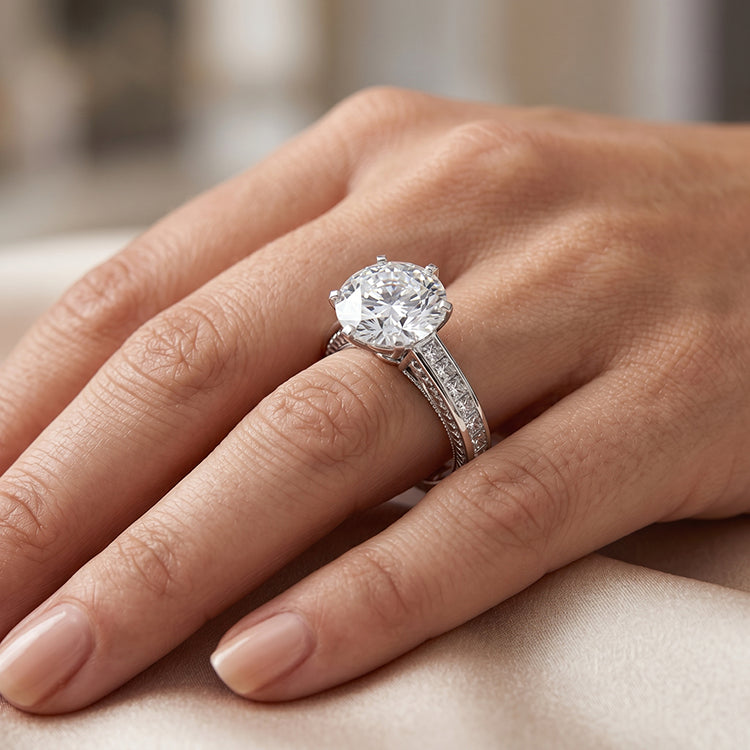 Peony - GIA Natural Round Diamond Engagement Ring