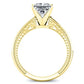 Peony Princess Moissanite Engagement Ring yellowgold