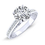 Peony Round Diamond Bridal Set (Lab Grown Igi Cert) whitegold