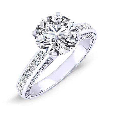 5.00 ct - Peony - Round Lab Diamond Engagement Ring (IGI Certified)