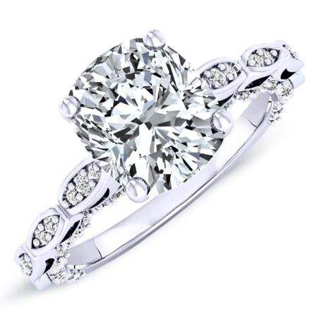 Peregrine Cushion Diamond Engagement Ring (Lab Grown Igi Cert) whitegold