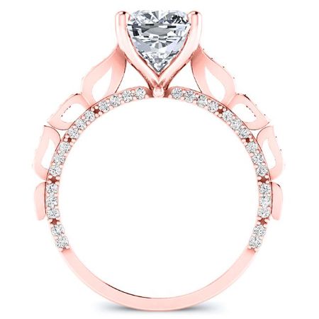 Peregrine Cushion Moissanite Bridal Set rosegold