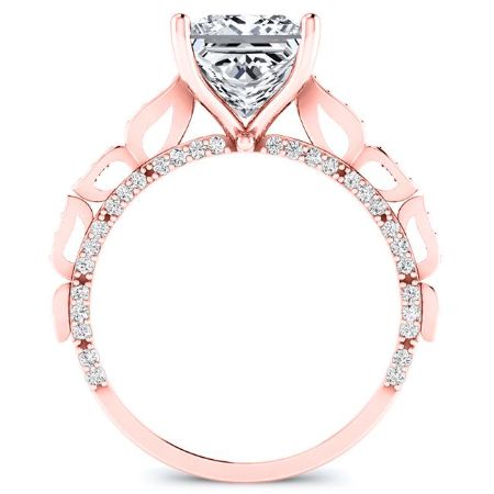 Peregrine Diamond Matching Band Only (engagement Ring Not Included) For Ring With Princess Center rosegold