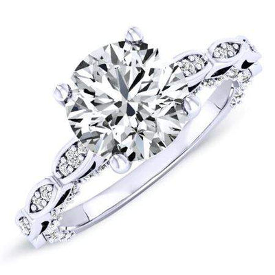 Peregrine Round Diamond Engagement Ring (Lab Grown Igi Cert) whitegold