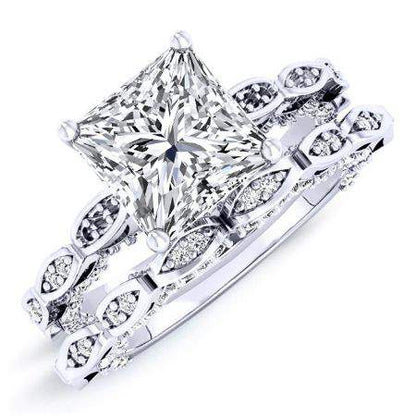 Peregrine Princess Diamond Bridal Set (Lab Grown Igi Cert) whitegold