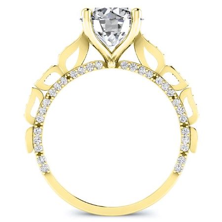 Peregrine Round Moissanite Bridal Set yellowgold