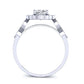 Petal Cushion Diamond Engagement Ring (Lab Grown Igi Cert) whitegold