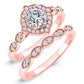 Petal Diamond Matching Band Only (engagement Ring Not Included) For Ring With Cushion Center rosegold