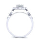 Petal Princess Diamond Engagement Ring (Lab Grown Igi Cert) whitegold