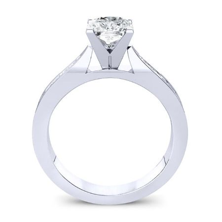 Petunia Cushion Moissanite Bridal Set whitegold