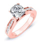 Petunia Cushion Moissanite Bridal Set rosegold