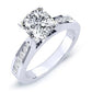 Petunia Cushion Moissanite Bridal Set whitegold